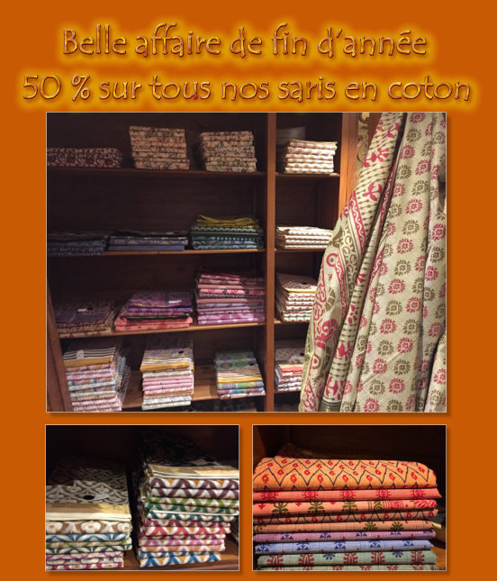 914. 50% sur les saris en coton  (Mala India )